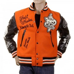 Ghost Wheelers Orange Letterman Varsity Jacket