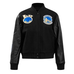Golden State Warriors Classic Black Varsity Jacket Golden State Warriors Classic Black Varsity Jacket