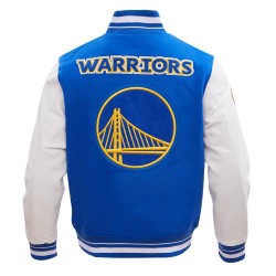 Golden State Warriors Retro Classic Blue Wool Varsity Jacket Golden State Warriors Retro Classic Blue Wool Varsity Jacket