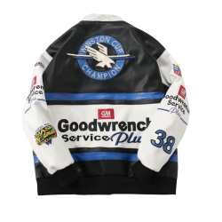 Goodwrench White/Black Leather Jacket Goodwrench White/Black Leather Jacket