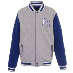 Gray/Royal Kansas City Royals Varsity Wool Jacket