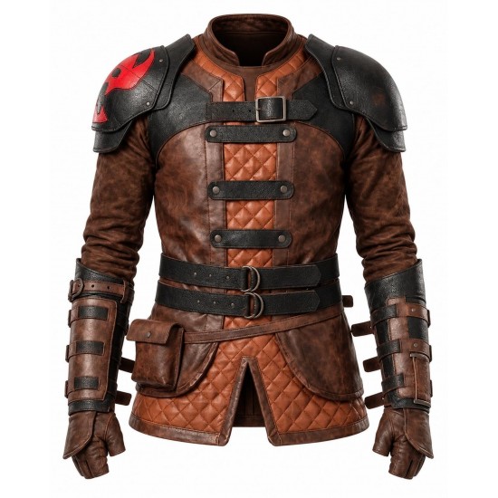 How to Train Your Dragon Hiccup Flight Suit Cosplay Costume Leather Armor Jacket