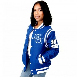 Hampton University Unisex Blue Varsity Jacket Hampton University Unisex Blue Varsity Jacket