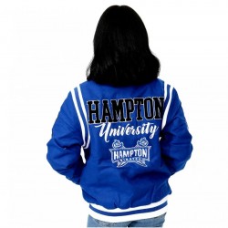 Hampton University Unisex Blue Varsity Jacket Hampton University Unisex Blue Varsity Jacket