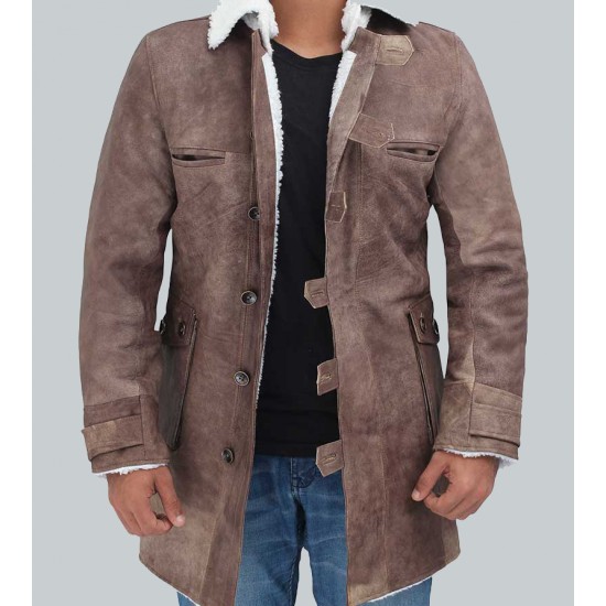 Hardy Shearling Mens Winter Leather Jacket Coat