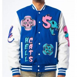 HellCats Letterman Blue Varsity Jacket