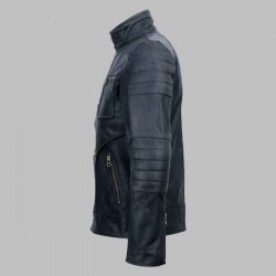 New Men's Hispar Black Moto Racer Jacket New Men's Hispar Black Moto Racer Jacket