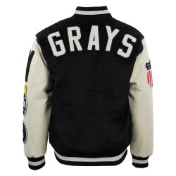 Homestead Grays Vintage Black/White Varsity Jacket Homestead Grays Vintage Black/White Varsity Jacket