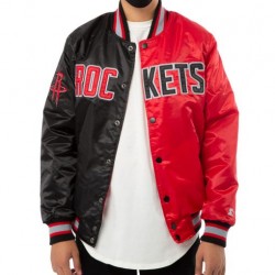 Houston Rockets Red and Black Jacket Houston Rockets Red and Black Jacket
