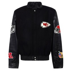 JH Kansas City Chiefs Varsity Black Jacket