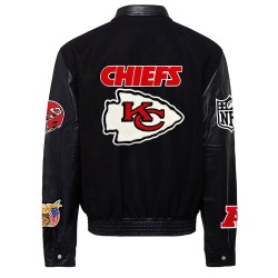 JH Kansas City Chiefs Varsity Black Jacket JH Kansas City Chiefs Varsity Black Jacket