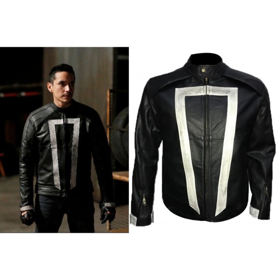 Agents of Shield Black Leather Jacket