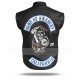 Sons Of Anarchy Leather Vest with SOA Skull logo on the backside. 