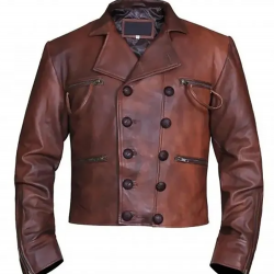 Jason Momoa Justice League Aquaman Distressed Brown Leather Jacket