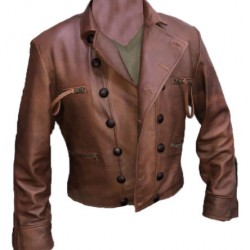 Jason Momoa Justice League Aquaman Distressed Brown Leather Jacket