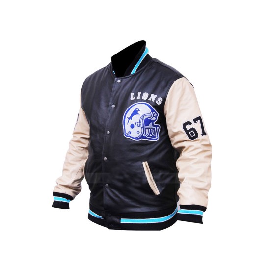 Beverly Hills Cop Axel Foley Detroit Lions Jacket And Beverly Hills Edition patch on the left chest