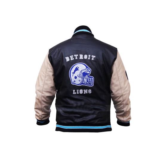 Beverly Hills Cop Axel Foley Detroit Lions Jacket And Beverly Hills Edition patch on the left chest
