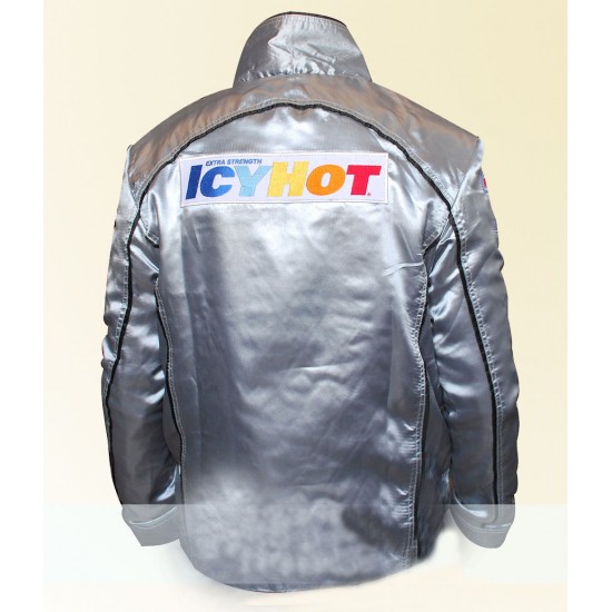 Kurt Russell Death Proof Icy Hot Stuntman Mike Jacket With Icy Hot Patch On The Back & Front Side.