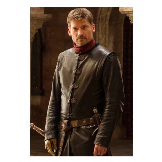Games of Thrones Jaime Lannister Leather Coat Worn by Nikolaj Coster-Waldau.