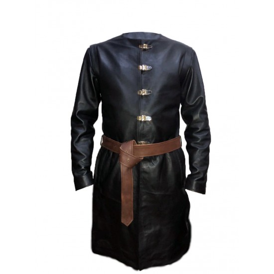 Games of Thrones Jaime Lannister Leather Coat Worn by Nikolaj Coster-Waldau.