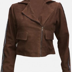 Justice Leauge Gal Gadot Brown Leather Jacket