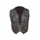 Owen Grady Chris Pratt Jurassic World Vest in black color leather