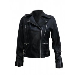Tomb Raider Lara Croft Black Leather Jacket