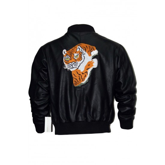 Rocky 2 Tiger Balboa Black Leather Jacket | JacketsThreads