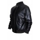 Rocky 2 Tiger Balboa Black Leather Jacket With Tiger Patch On the Back Side.