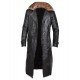 Shazam Dr Thaddeus Sivana Leather Coat With Fur Collar