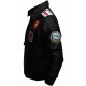 Top Gun Tom Cruise Men Fighter Jet Pilot Removable Collar Leather Jacket