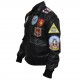 Top Gun Tom Cruise Men Fighter Jet Pilot Brown Fur Cowhide Leather Jacket
