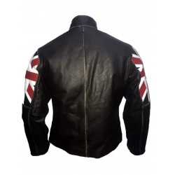 Men's UK Flag Vintage Biker Leather Jacket