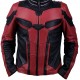 Avengers Endgame Ant Man Leather Jacket in red and black color