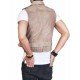 Asymmetrical Leather Vest loaded with zipper