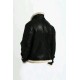 Mens Stylish B3 Bomber Full Fur Removable Hood Genuine Cow Leather Jacket