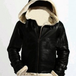 Men's Stylish B3 Bomber Full Fur Removable Hood Genuine Cow Leather Jacket Men's Stylish B3 Bomber Full Fur Removable Hood Genuine Cow Leather Jacket
