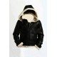 Mens Stylish B3 Bomber Full Fur Removable Hood Genuine Cow Leather Jacket