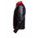 Batman Beyond Red Logo Black Leather Jacket