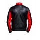Batman Beyond Red Logo Black Leather Jacket