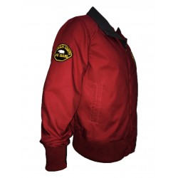 Baywatch Men's Red Lifeguard Cotton Bomber Jacket 