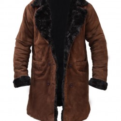 Brad Pitt Snatch Mickey ONeil Brown Suede Leather Shearling Coat Brad Pitt Snatch Mickey ONeil Brown Suede Leather Shearling Coat