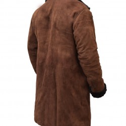 Brad Pitt Snatch Mickey ONeil Brown Suede Leather Shearling Coat Brad Pitt Snatch Mickey ONeil Brown Suede Leather Shearling Coat