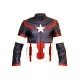 Chris Evans Captain America Avengers Leather Jacket  With Star Logon on The Front.