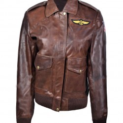 Captain Marvel Carol Danvers Leather Flight Bomber Jacket Captain Marvel Carol Danvers Leather Flight Bomber Jacket