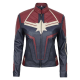 Carol Danvers Captain Marvel Leather Jacket with Captain Marvel logo