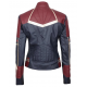 Carol Danvers Captain Marvel Leather Jacket with Captain Marvel logo