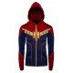 Women's Captain Marvel Red Color Hoodie With side waist Pockets.