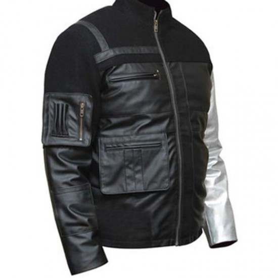 Bucky Barnes Civil War Black Leather Jacket | JacketsThreads Captain America Civil War Bucky Barnes Winter Soldier Black Leather Jacket