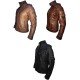 NEW Mens Cafe Racer Slim Fit Biker Vintage Motorcycle Leather Jacket